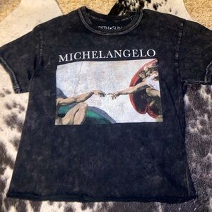 Michelangelo Distressed Tee